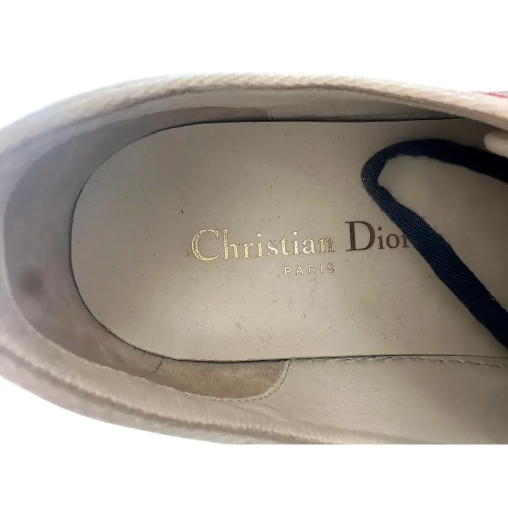 Christian Dior Walk'n'Dior Multicolor Striped Canvas Low Top Sneakers Women 37.5